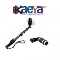 OkaeYa -Selfie Monopod Stick With Bluetooth Remote Controller With 8X Optical Zoom Telescope Mobile Camera Lens